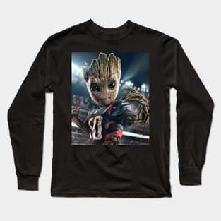 Groot Vs Atlanta Braves Groovy Glove Long Sleeve T-Shirt